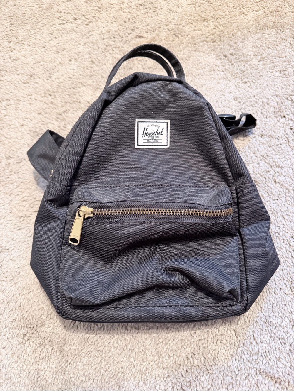 Herschel Supply Company Black Mini Backpack with Front Zip Pocket